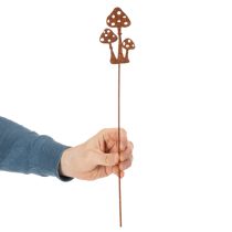 Artikel Trädgårdspåke, väderbitet stål, dekorativ påke för flugsvamp, 10 cm, 6 stycken