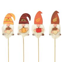 Artikel Trädgårdsstakar Gnome Höstdekoration Trä Assorterad 39cm 8 st