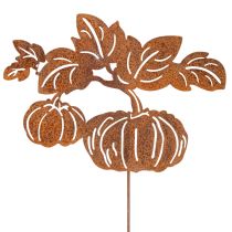 Artikel Trädgårdspåle med pumpamotiv, metalldekoration, rostfri yta, 100 cm