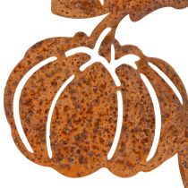 Artikel Trädgårdspåle med pumpamotiv, metalldekoration, rostfri yta, 100 cm