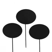 Artikel Bed Stakes Trädgård Stakes Träskyltar Oval Svart H17,5 cm Förpackning med 12