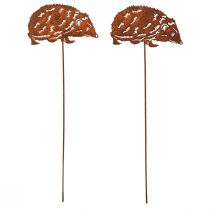 Artikel Trädgårdsstake Igelkott Metall Rost Höst 15x8cm 4 St