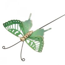 Garden Stake Metal Butterfly Grönt Guld 12x10/46cm