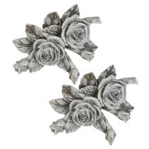 Artikel Rose för gravdekoration polyresin 10cm x 8cm 6 st
