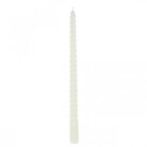Vridna ljus spiralljus kräm Ø2,2cm H30cm 2st