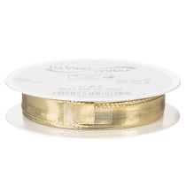 Artikel Guldfärgat presentband med trådkant, 15 mm brett, 25 m långt