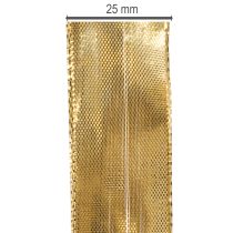 Artikel Guldfärgat presentband med trådkant, 25 mm brett, 25 m långt