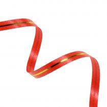 Presentband röd med guldband 4,8 mm 250m