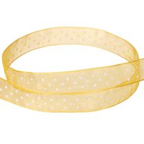 Artikel Prickigt presentband, perfekt finish för presentförpackningar och presentaskar, 1,5 cm brett, 20 m långt