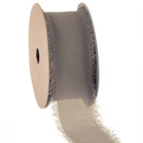 Artikel Dekorationsband brunt chiffongband lerbrunt 40mm 15m