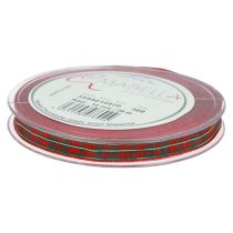 Artikel Presentband Scottish Christmas Band Röd Grön 10mm 20m