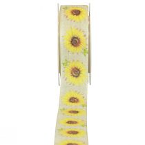 Presentband solrosor gult band 40mm 15m
