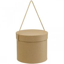 Artikel Presentförpackning rund blomlåda beige Ø12,5/14,5/16,5 cm set om 3