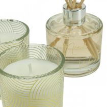 Presentset rumsdoft doftljus i glas vaniljdoft