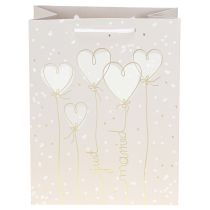 Artikel Presentpåse “just gift” presentpåse med handtag beige 18×10×23cm 2st