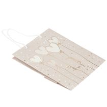 Artikel Presentpåse “just gift” presentpåse med handtag beige 18×10×23cm 2st