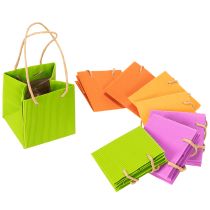 Artikel Presentpåse, papperspåse med handtag, färgglad förpackning, 10,5 cm, 8 stycken
