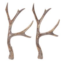 Artikel Konstgjorda dekorativa horn, rustika julgranskulor, 29 cm, 2 stycken