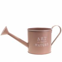 Artikel Vintage dekorativ blomkruka/vattenkanna, antik rosa zink, Ø16,5 cm H17 cm