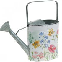 Dekorativ vattenkanna metall, metall kanna blommor vintage L35cm H31cm
