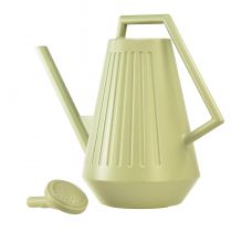 Artikel 9L vattenkanna i olivgrönt med avtagbar rosett, praktisk för trädgårds- och blomsterskötsel, robust, 42 cm