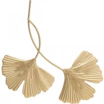 Ginkgo leaf metall deco golden deco plug 14cm 12st