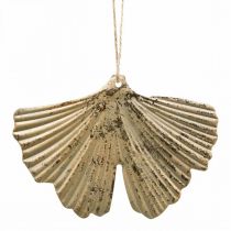 Ginkgo Lövhänge Ginkgo Vintage Deco Metall 15×11cm 4st