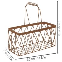 Artikel Trådkorg, metall, rostfri, 28x13,5x14cm, 2 stycken