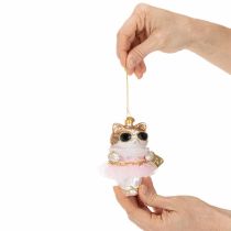 Artikel Glasdekorationer i katt med tutu som julgransdekorationer 11 cm 2 st