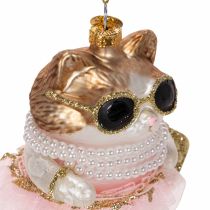 Artikel Glasdekorationer i katt med tutu som julgransdekorationer 11 cm 2 st