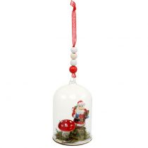 Artikel Juldekoration glasklocka för upphängning 10cm