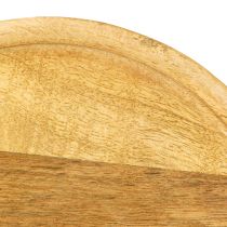Artikel Glaskupol med träplatta dekoration ostkupol Ø22cm H16,5cm