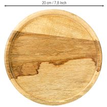 Artikel Glaskupol med träplatta dekoration ostkupol Ø22cm H16,5cm