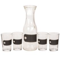 Artikel Glaskanna H27cm med 4 glas H11cm