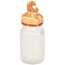 Artikel Bonboniere glaskexburk med lock croissant Ø11cm H28,5cm