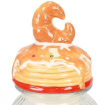 Artikel Bonboniere glaskexburk med lock croissant Ø11cm H28,5cm