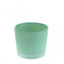 Blomkruka i glas grön plantering glasbalja Ø10cm H8,5cm