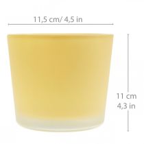 Artikel Blomkruka i glas gul dekorativ glasbalja Ø11,5cm H11cm