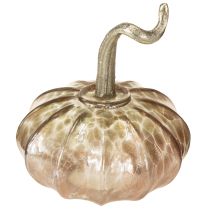 Artikel Glaspumpaborddekoration höstpumpa glas metall H14cm 2 st