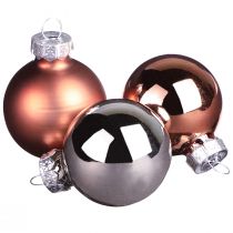 Artikel Glaskulor träd jul silver aprikos Ø4cm 24 st