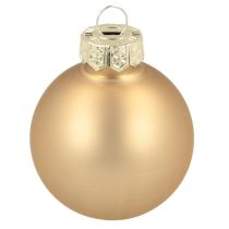 Artikel Glaskulor Julkulor glas guld ros Ø4cm 24 st