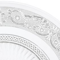 Artikel Glasplatta på fot Platt glasskål med klart mönster Ø25cm