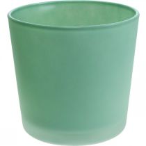 Blomkruka i glas grön plantering glasbalja Ø11,5cm H11cm