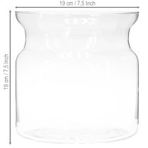 Artikel Glasvas Brenda blomstervas glas stor klar Ø19cm H19cm