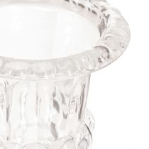 Artikel Glasvas liten vas med fot klar retro Ø11cm H14cm
