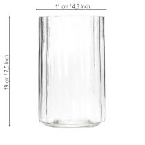 Artikel Vas med unik randig struktur, modern design, 19 cm