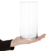 Artikel Hög glasvas, enkel glascylinder som blomvas eller dekorativt glas, 20 cm