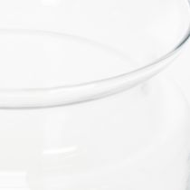 Artikel Klarglasvas, dekorativ glasvas med kant, för ljusstake eller blomvas, 15 cm