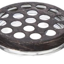 Artikel Glasflaska i metallkorg, perfekt för dekorativa accenter i vardagsrummet, 20 cm