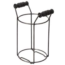 Artikel Glasflaska i metallkorg, perfekt för dekorativa accenter i vardagsrummet, 20 cm